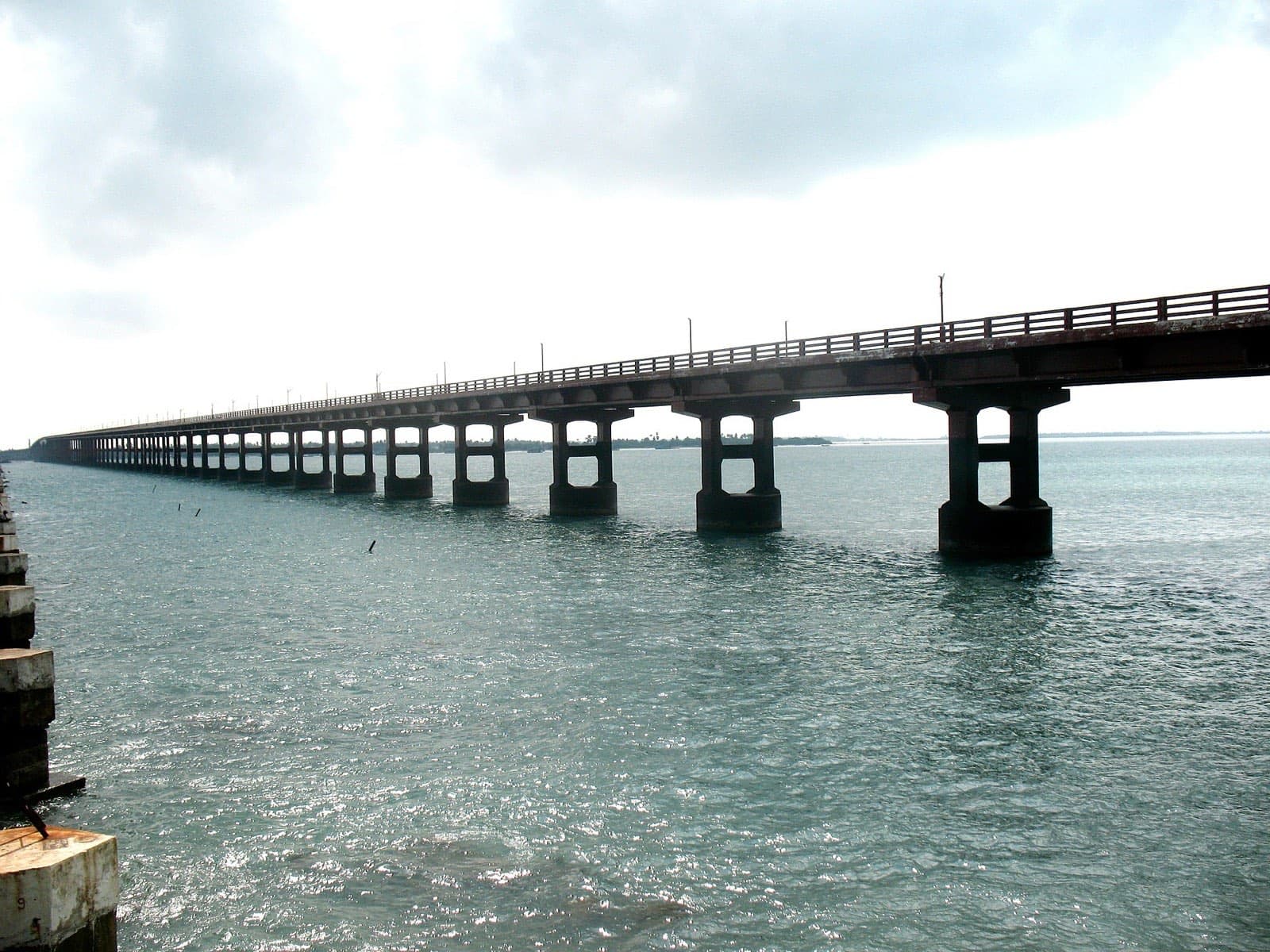 Pamban Bridge over the sea, Rameswaram